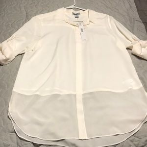 DKNY white blouse